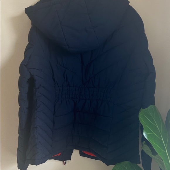Tommy Hilfiger Navy Puffer Jacket with Red Lining women size XL - Picture 4 of 4